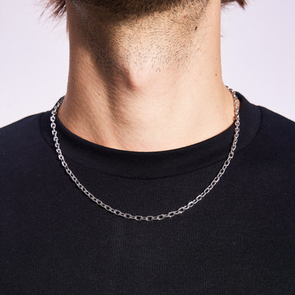 Chaîne Ankier 4 mm en or blanc