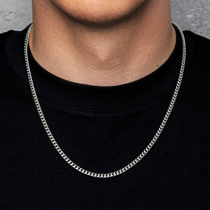 Miami Cuban Link Chain 4mm White Gold