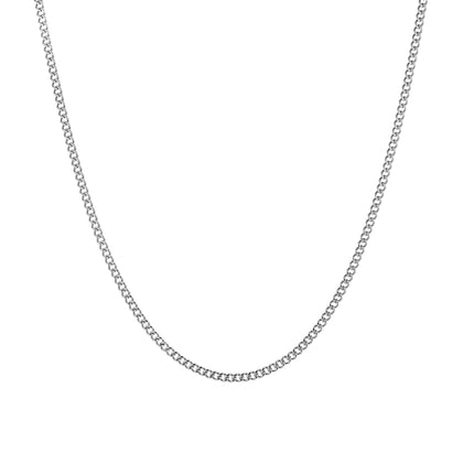 Curb Cuban Link 2mm Białe Złoto - IcedStuff