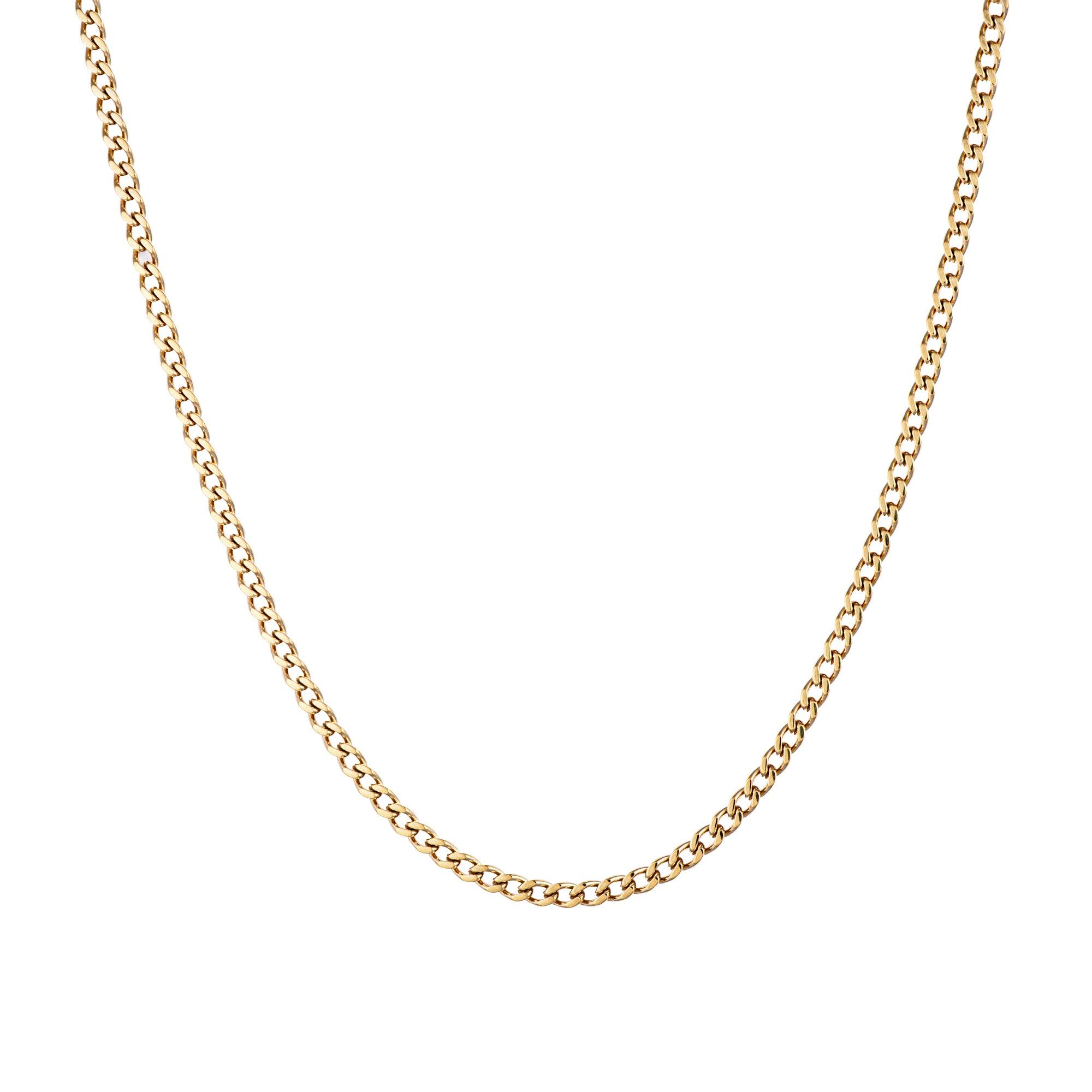 Curb Cuban Link 3mm Chain Gold