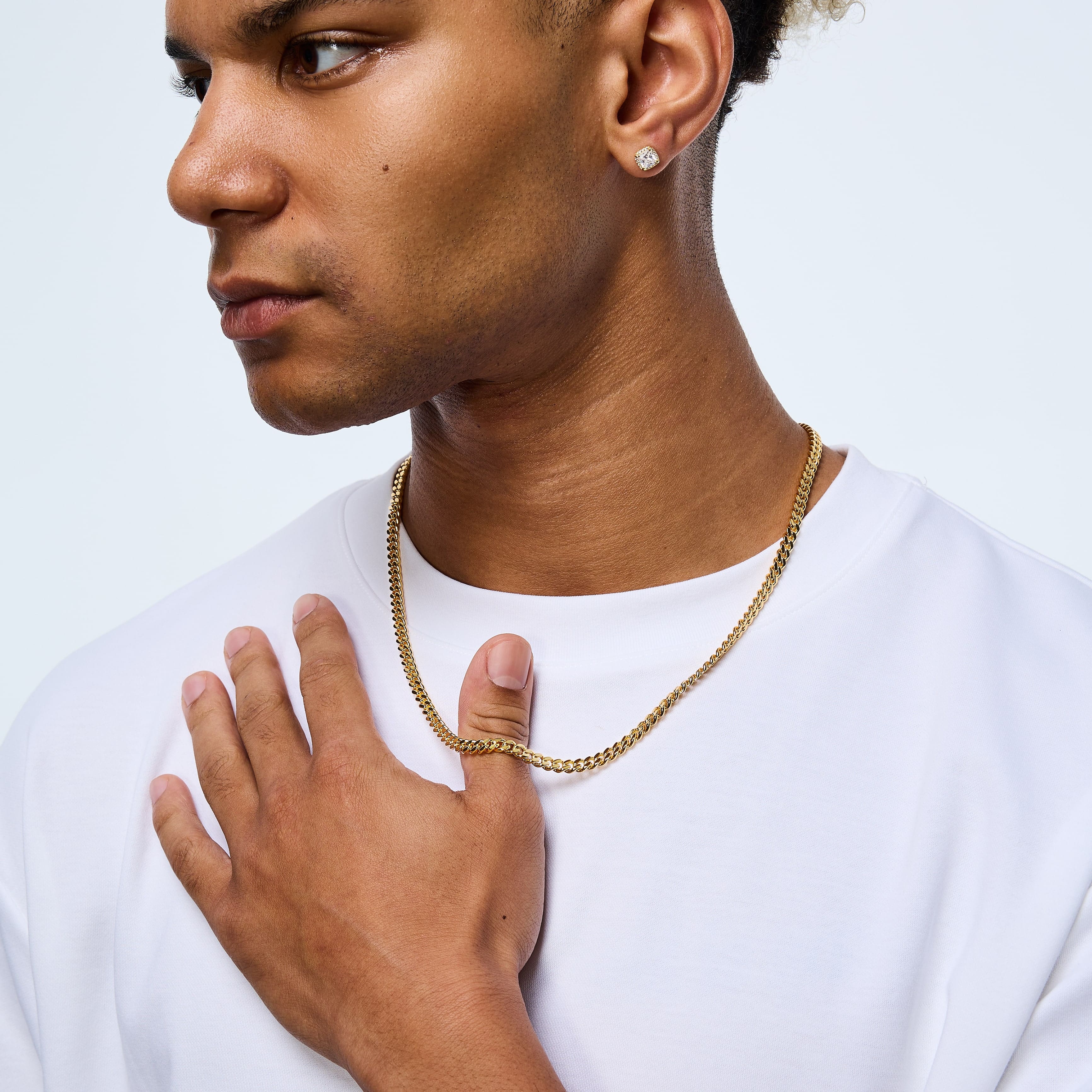 Curb Cuban Link Chain 5mm Gold