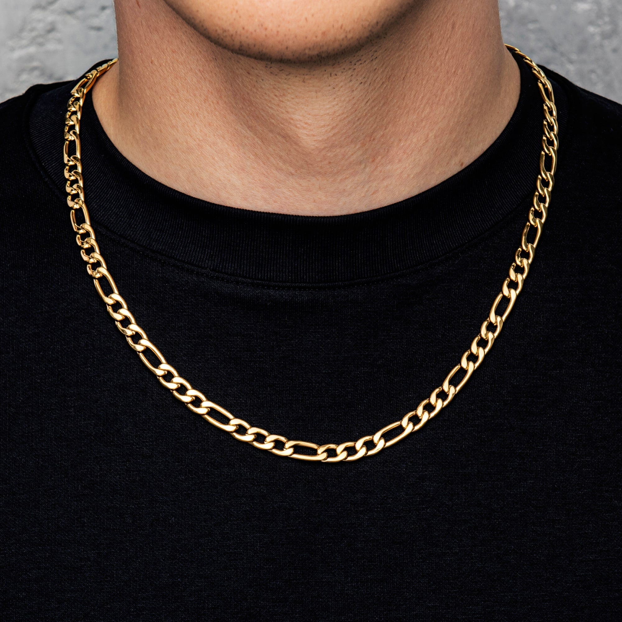 Figaro Chain 7mm Gold