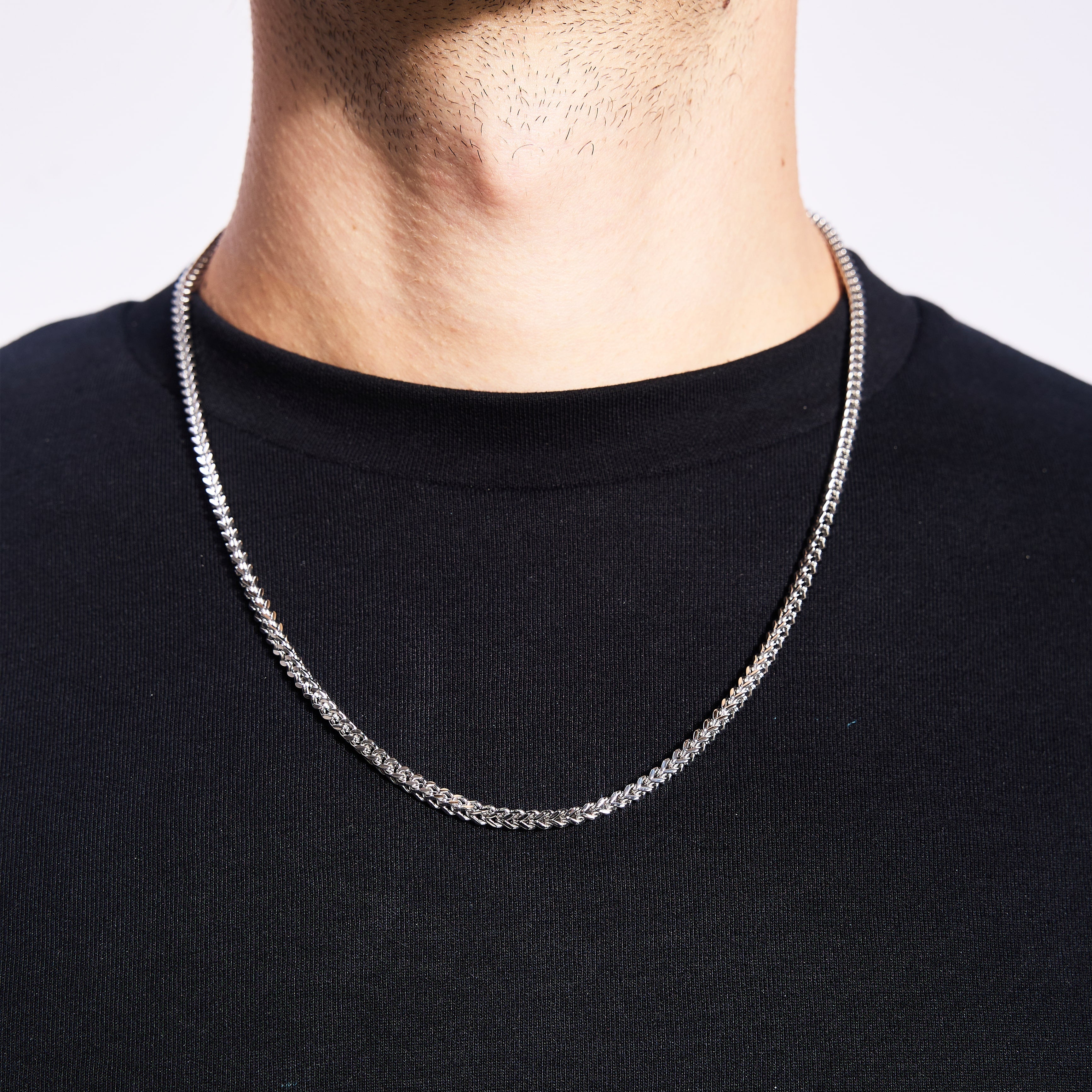Franco Chain 3mm White Gold
