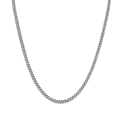 Franco 4mm RAW Chain White Gold