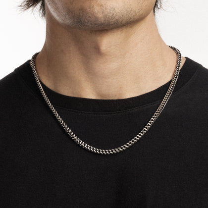 Franco 4mm RAW Chain White Gold