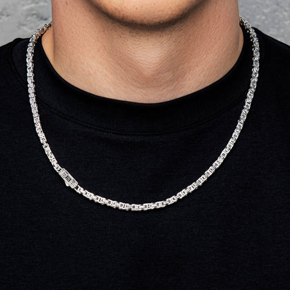 Royal Chain 4mm Diamond Clasp White Gold