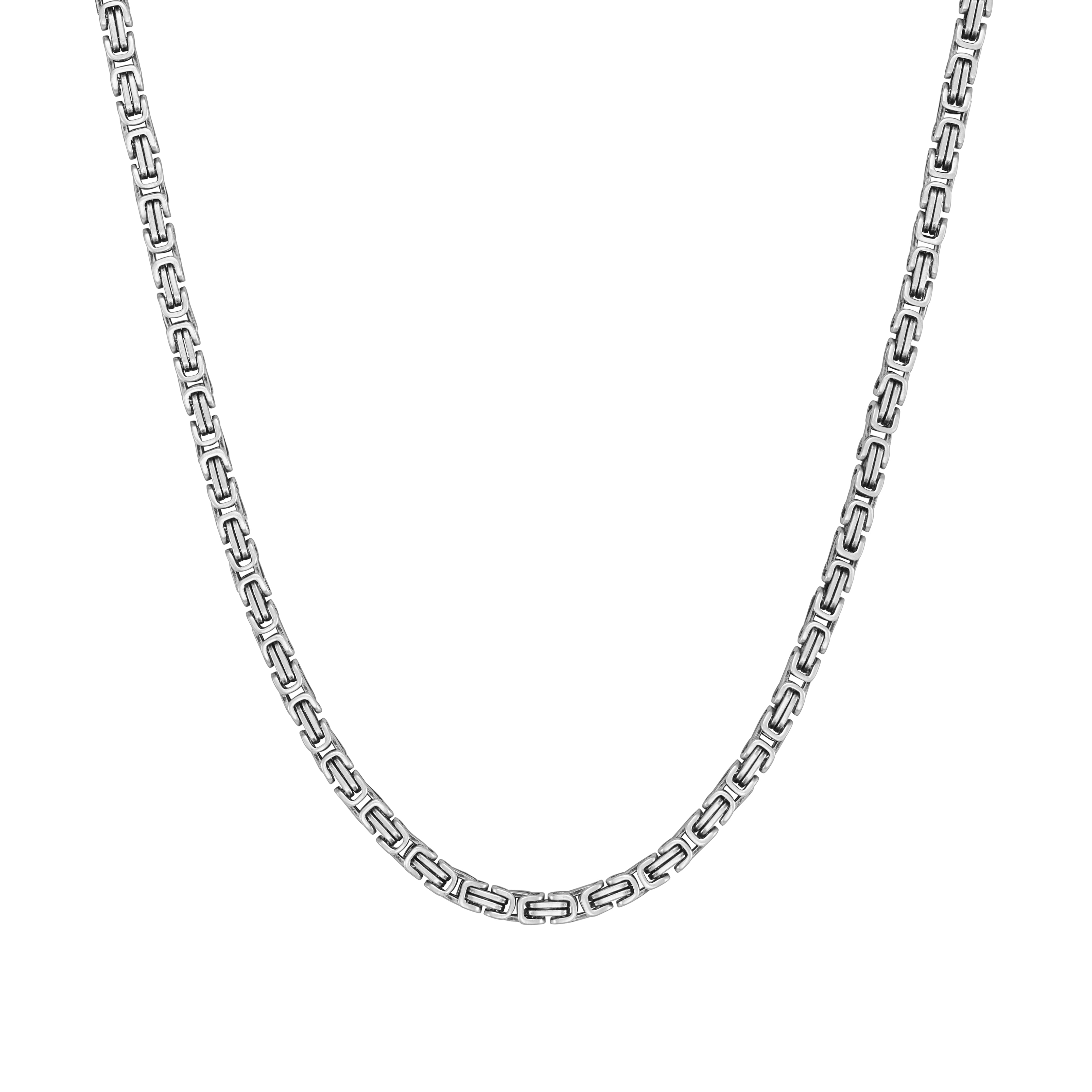 Byzantine 4mm RAW Chain White Gold