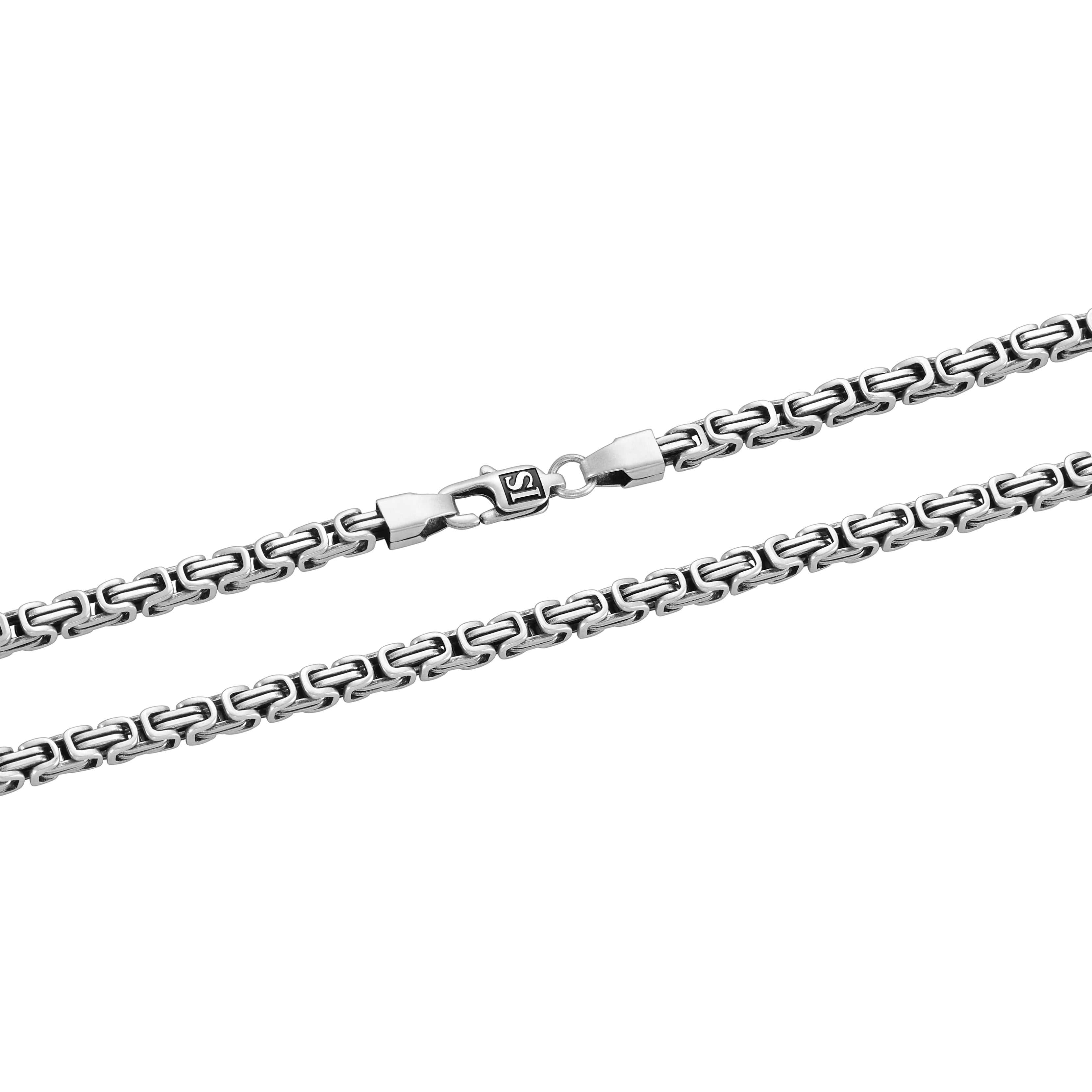 Byzantine 4mm RAW Bracelet White Gold