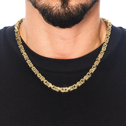 Byzantine Chain 7mm Gold
