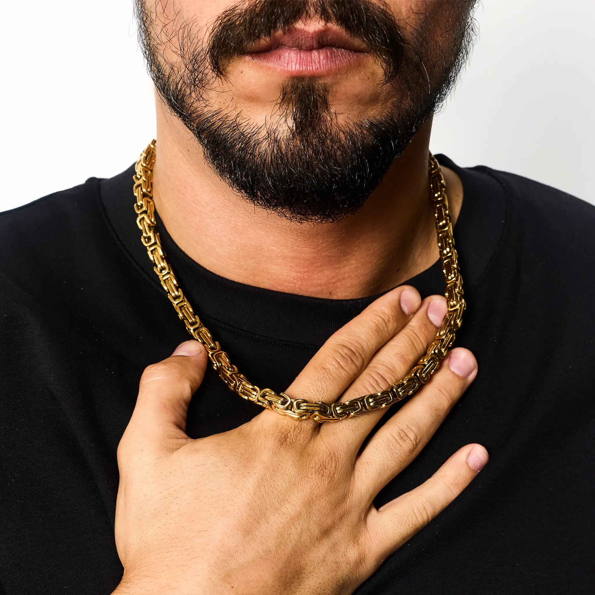 Byzantine Chain 7mm Gold