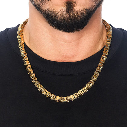 Byzantine Chain 8mm Gold