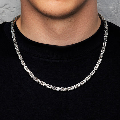 Chaîne Royale 6 mm en or blanc