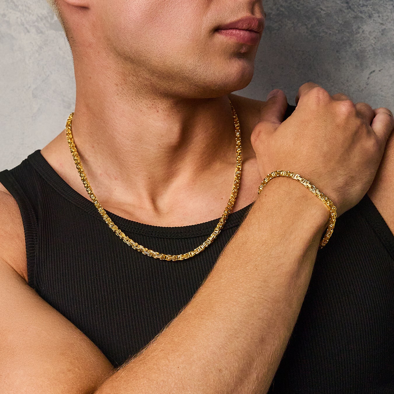 Byzantine Chain 4mm Gold