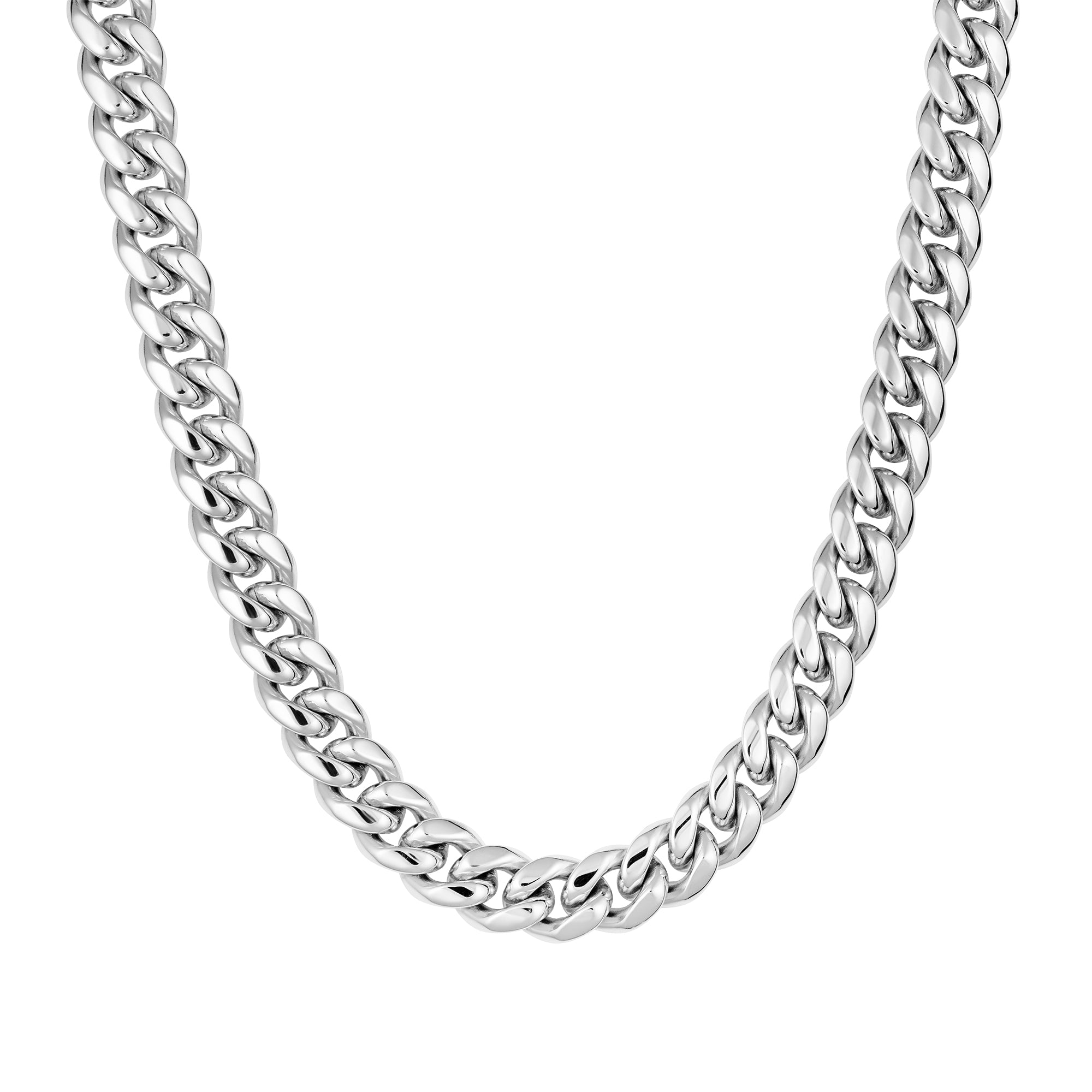 Miami Cuban Link 10mm Chain White Gold