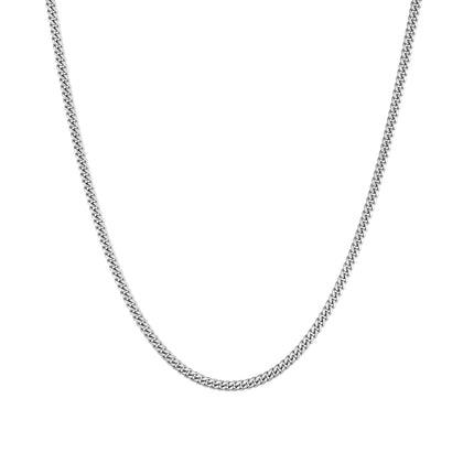 Miami Cuban Link 4mm RAW Chain White Gold
