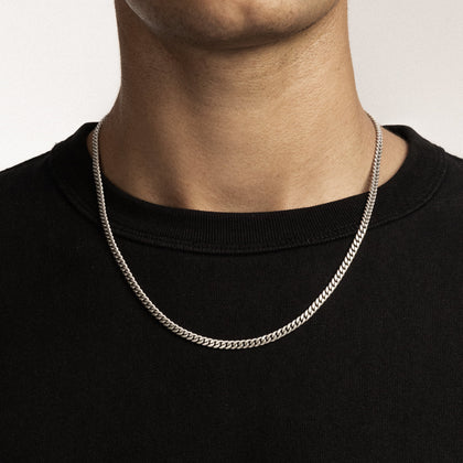 Miami Cuban Link 4mm RAW Chain White Gold