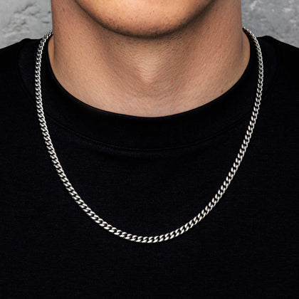 Chaîne à maillons cubains Miami 5 mm en or blanc