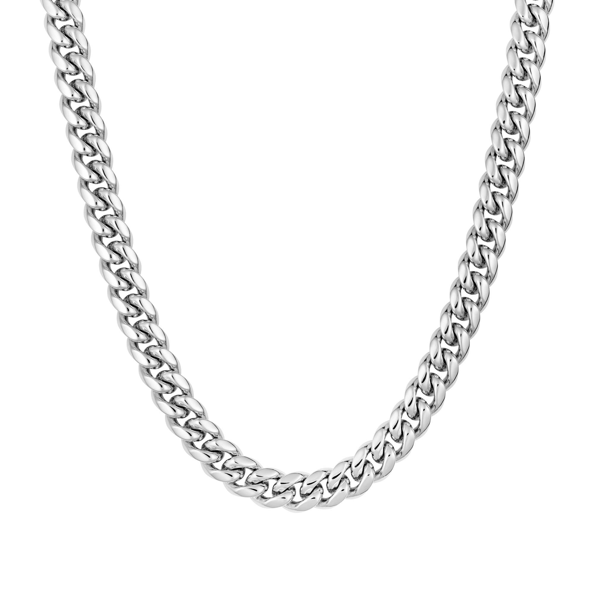 Miami Cuban Link 8mm Chain White Gold