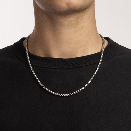 Rolo 4mm RAW Chain White Gold