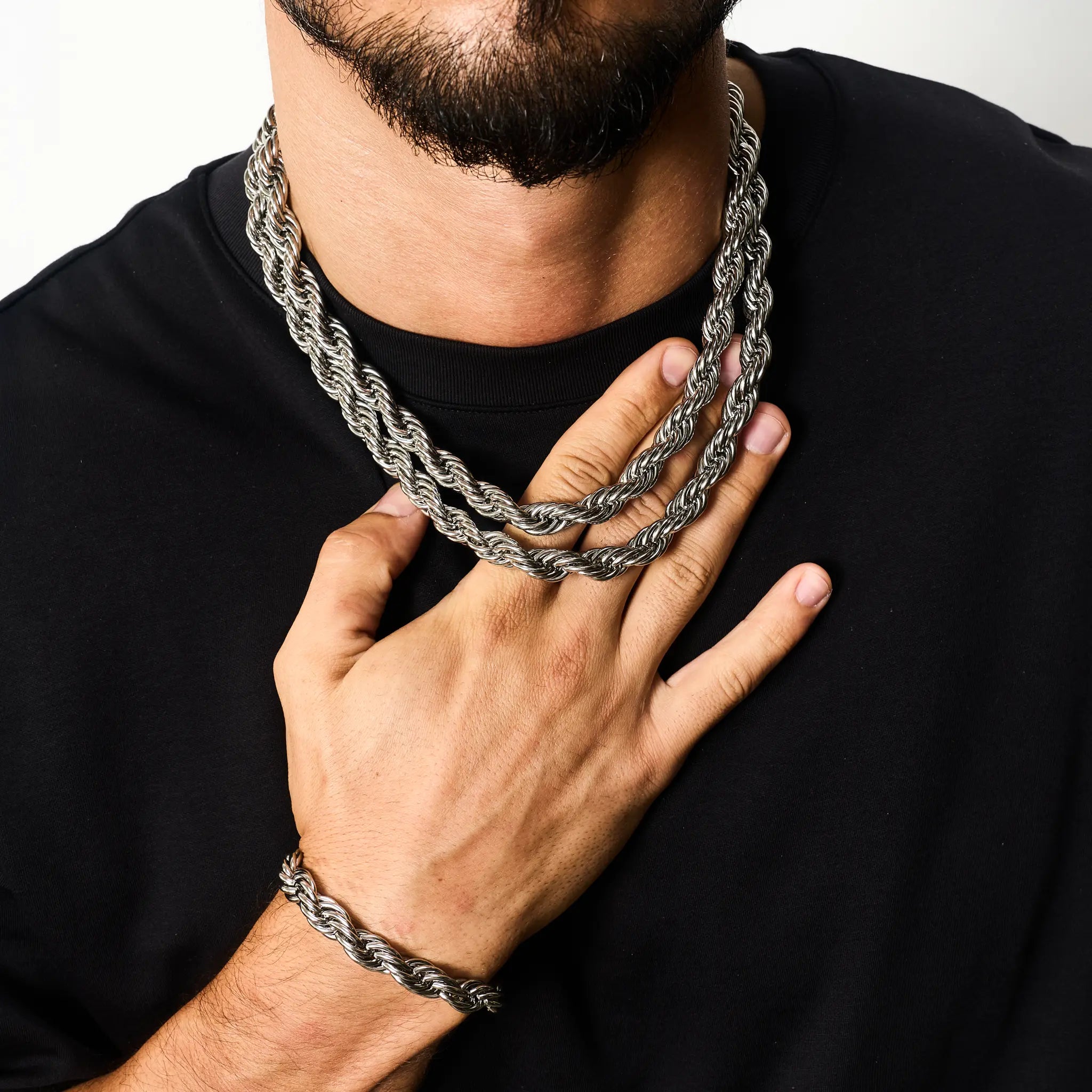 Rope Chain 10mm White Gold