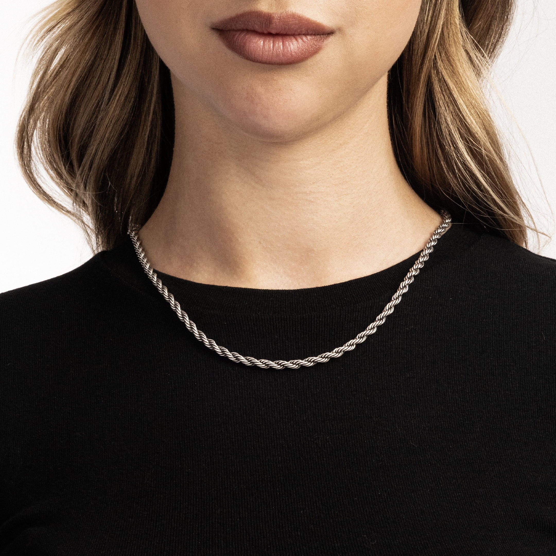 Rope 3mm RAW Chain White Gold