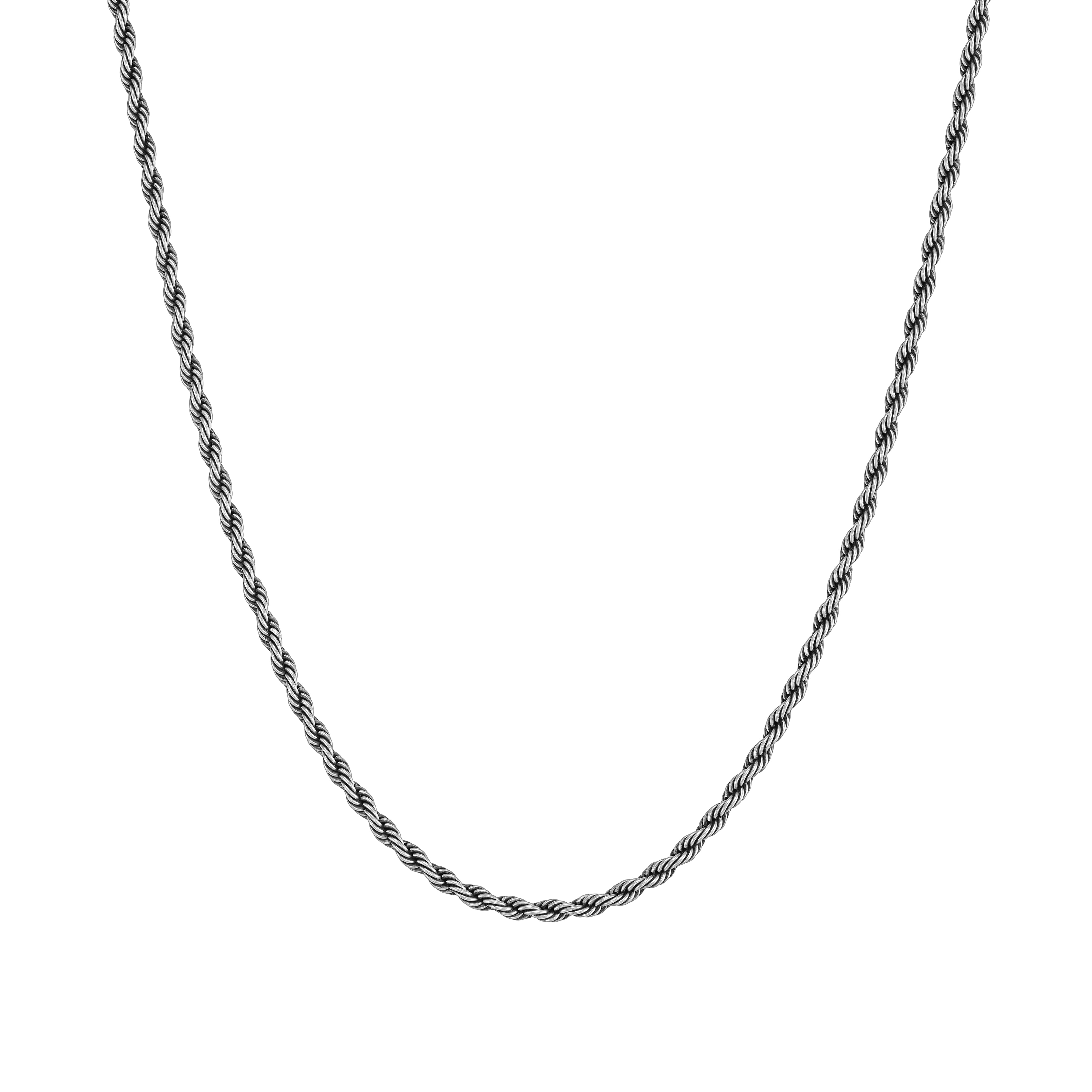 Rope 4mm RAW Chain White Gold