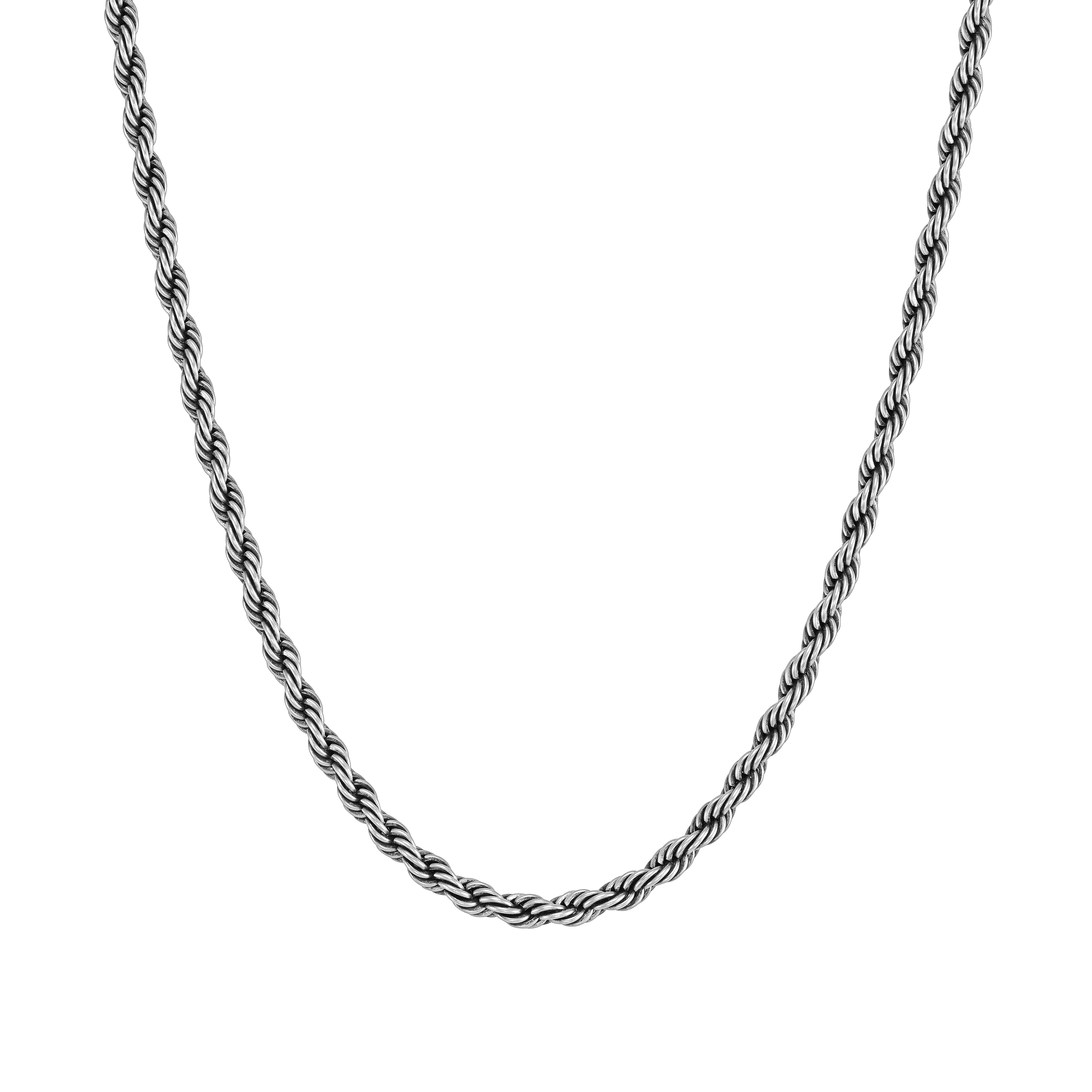 Rope 6mm RAW Chain White Gold