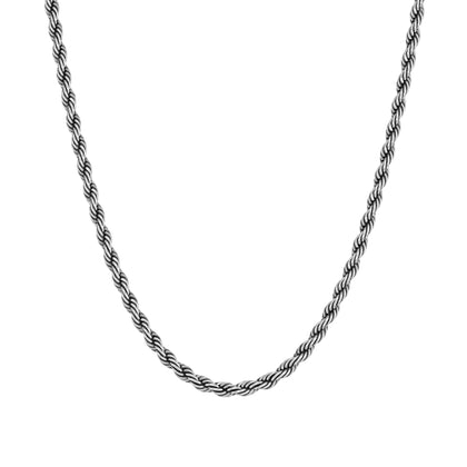 Rope 6mm RAW Chain White Gold