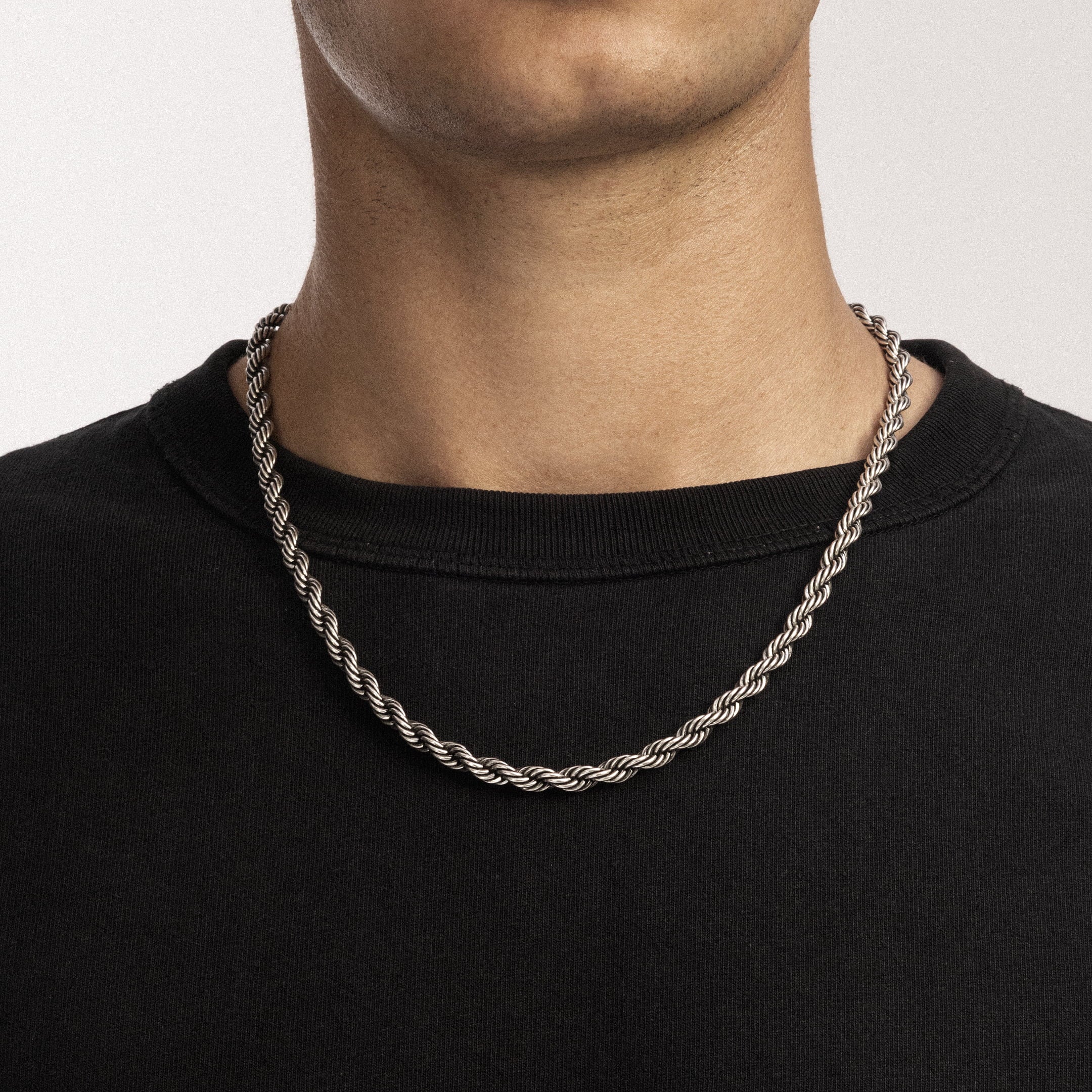 Rope 6mm RAW Chain White Gold