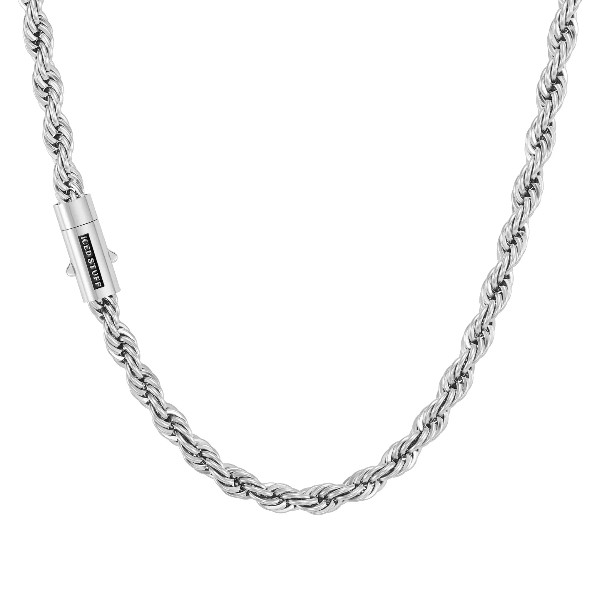 Rope Chain 8mm White Gold