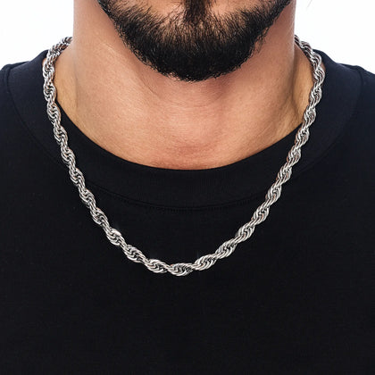 Rope Chain 8mm White Gold