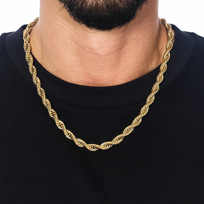 Rope chain 8mm Gold