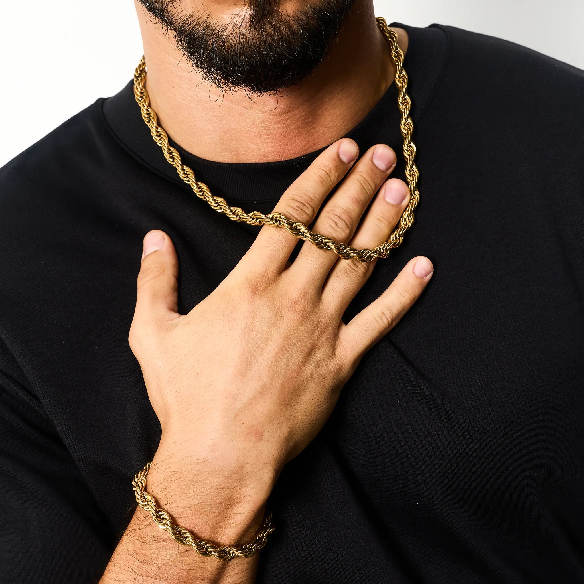 Rope chain 8mm Gold