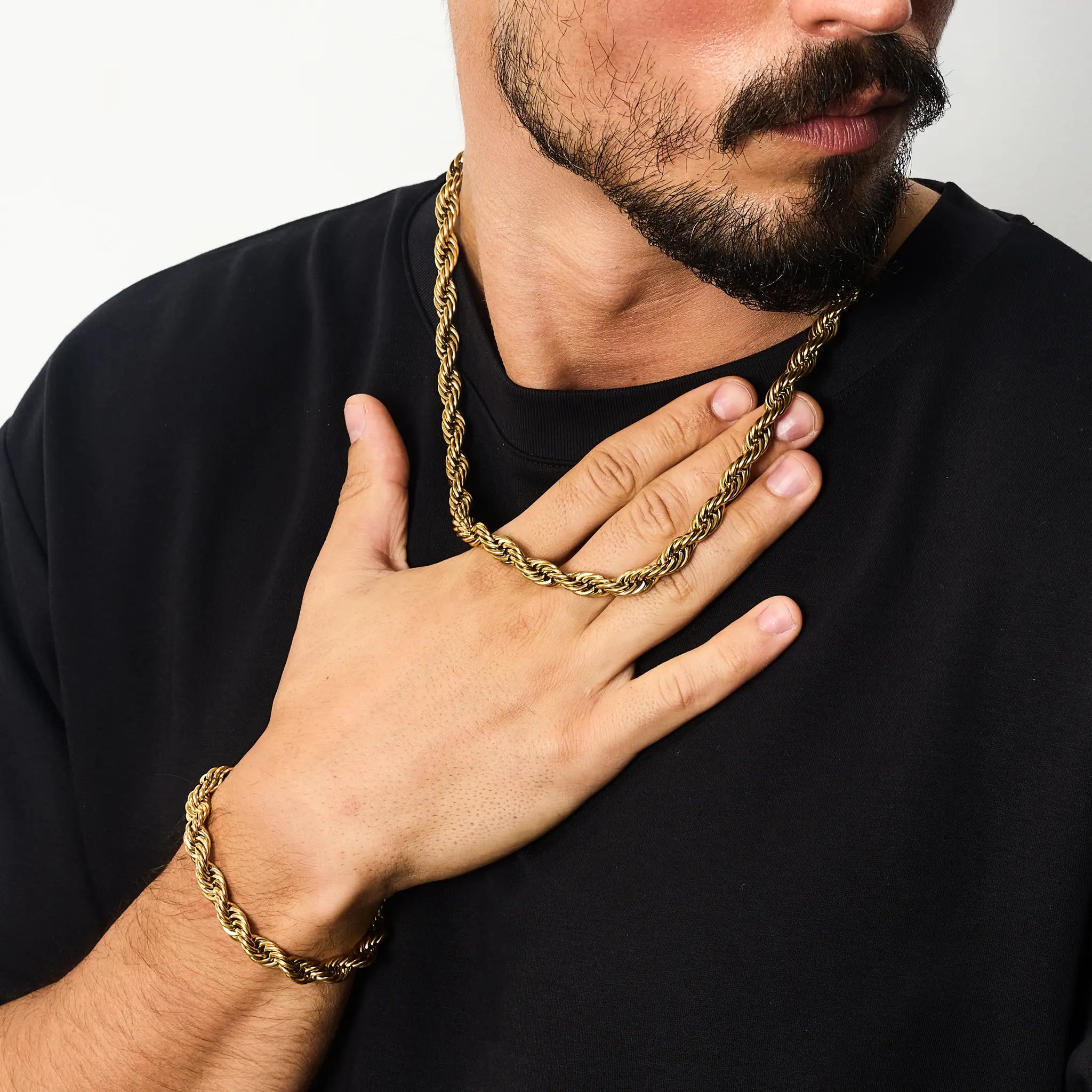 Rope chain 8mm Gold