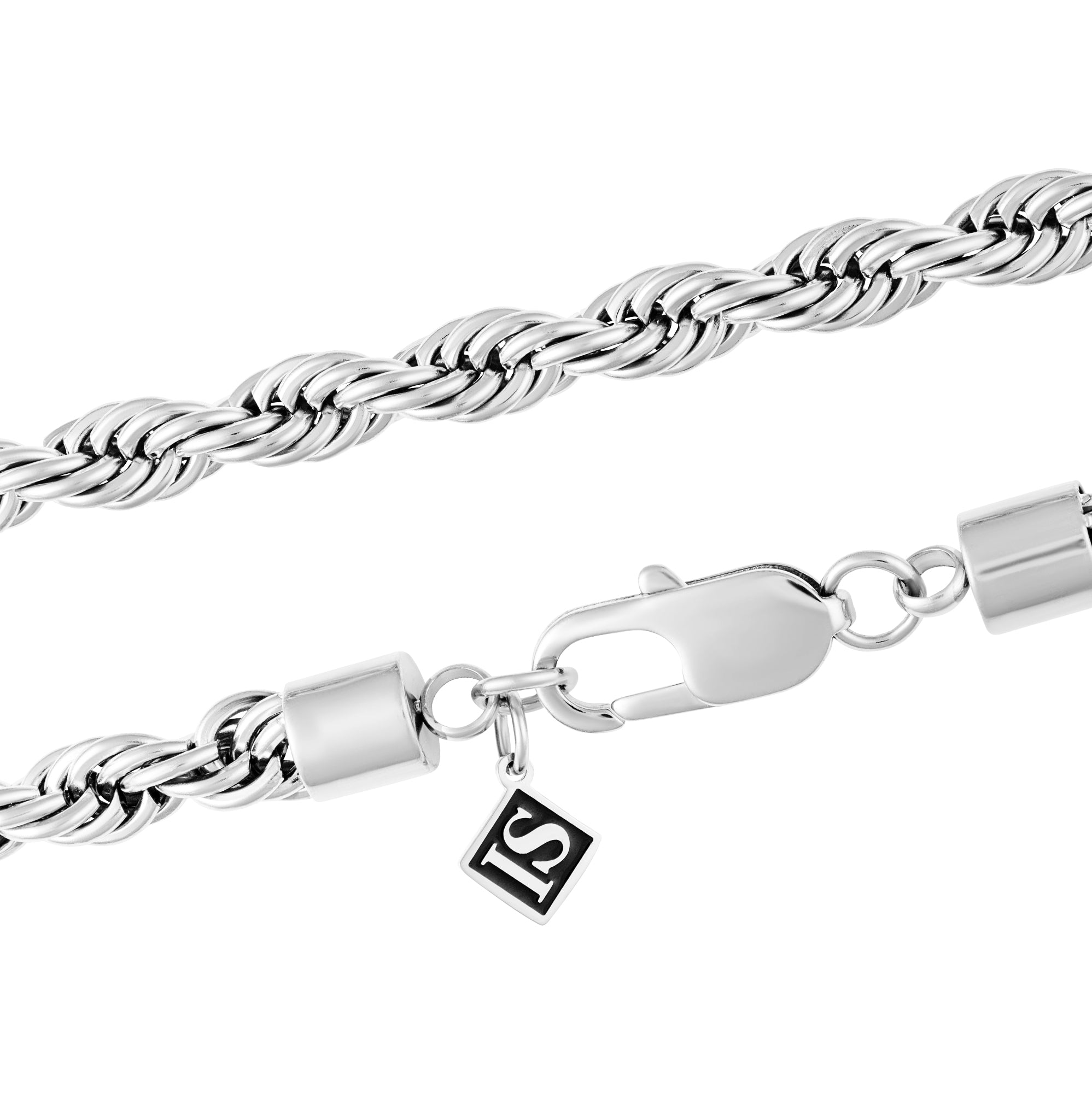 Rope 6mm Chain White Gold