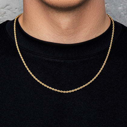 Rope chain 3mm Gold