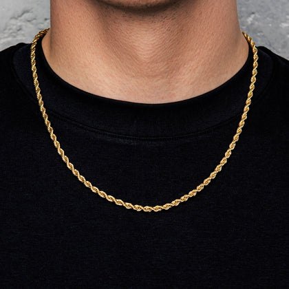 Rope chain 4mm Gold
