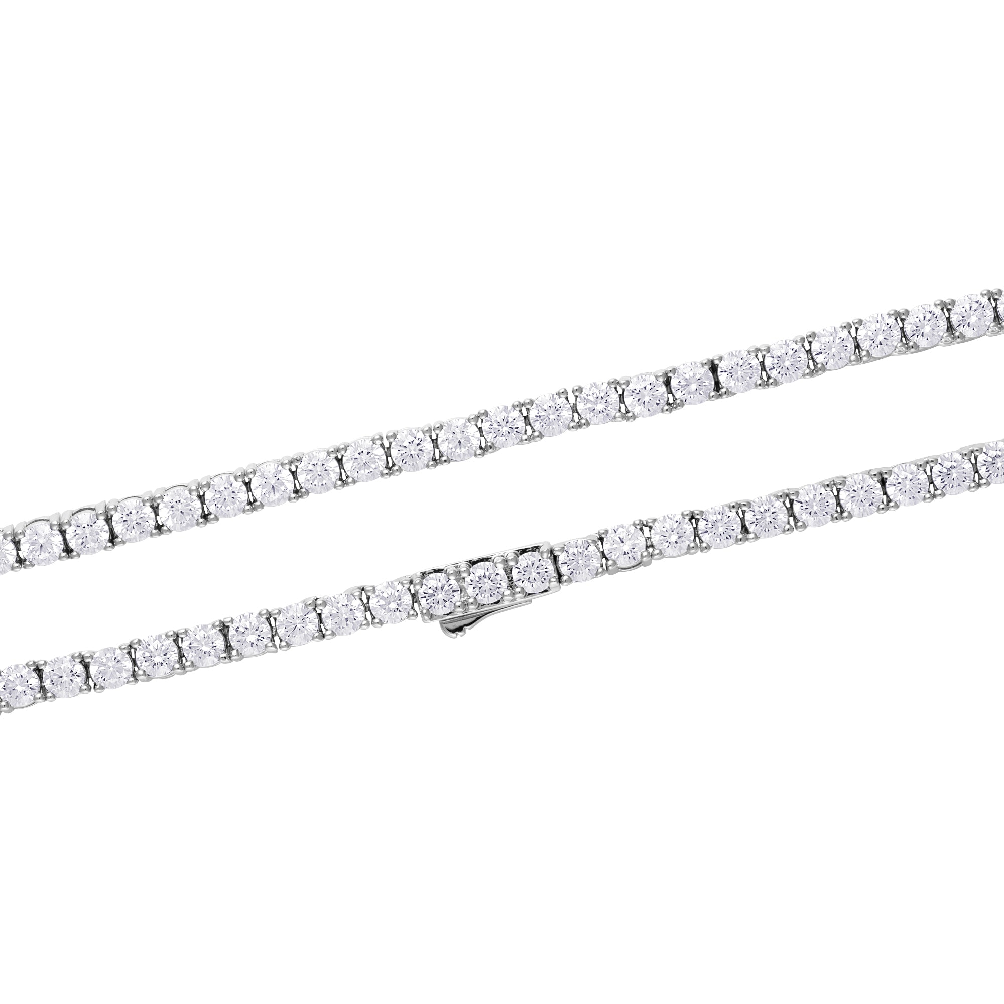 Tennis 3mm Bracelet White Gold