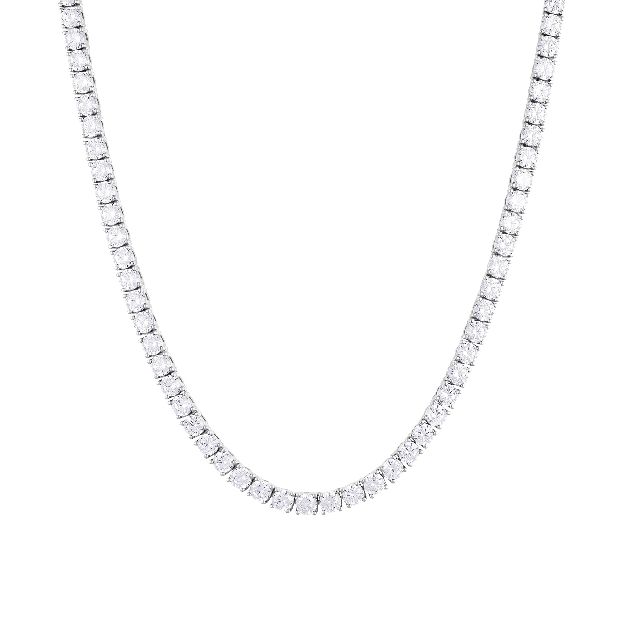 Tennis 4mm Chain S925 White Gold