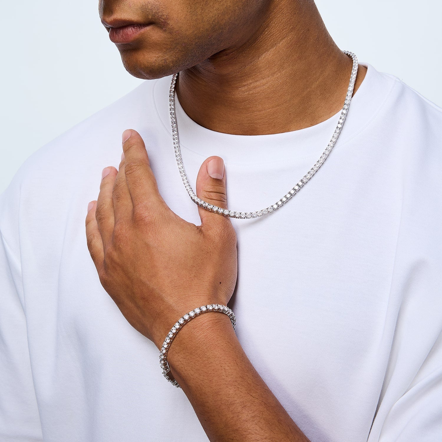 Tennis Chain 4mm White Gold