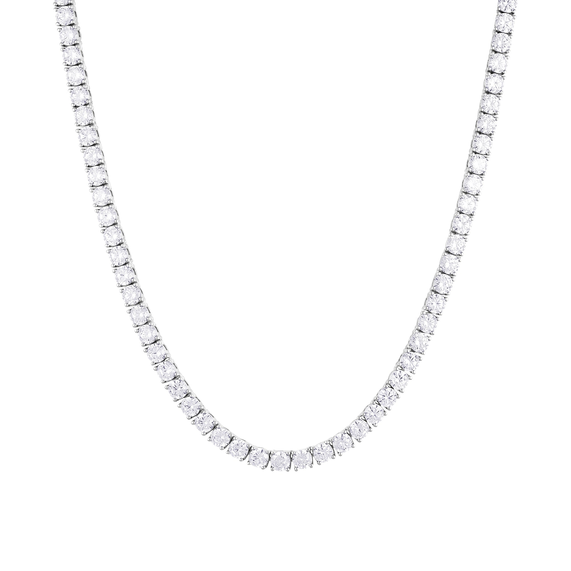 Chaîne de tennis 4 mm en or blanc S925