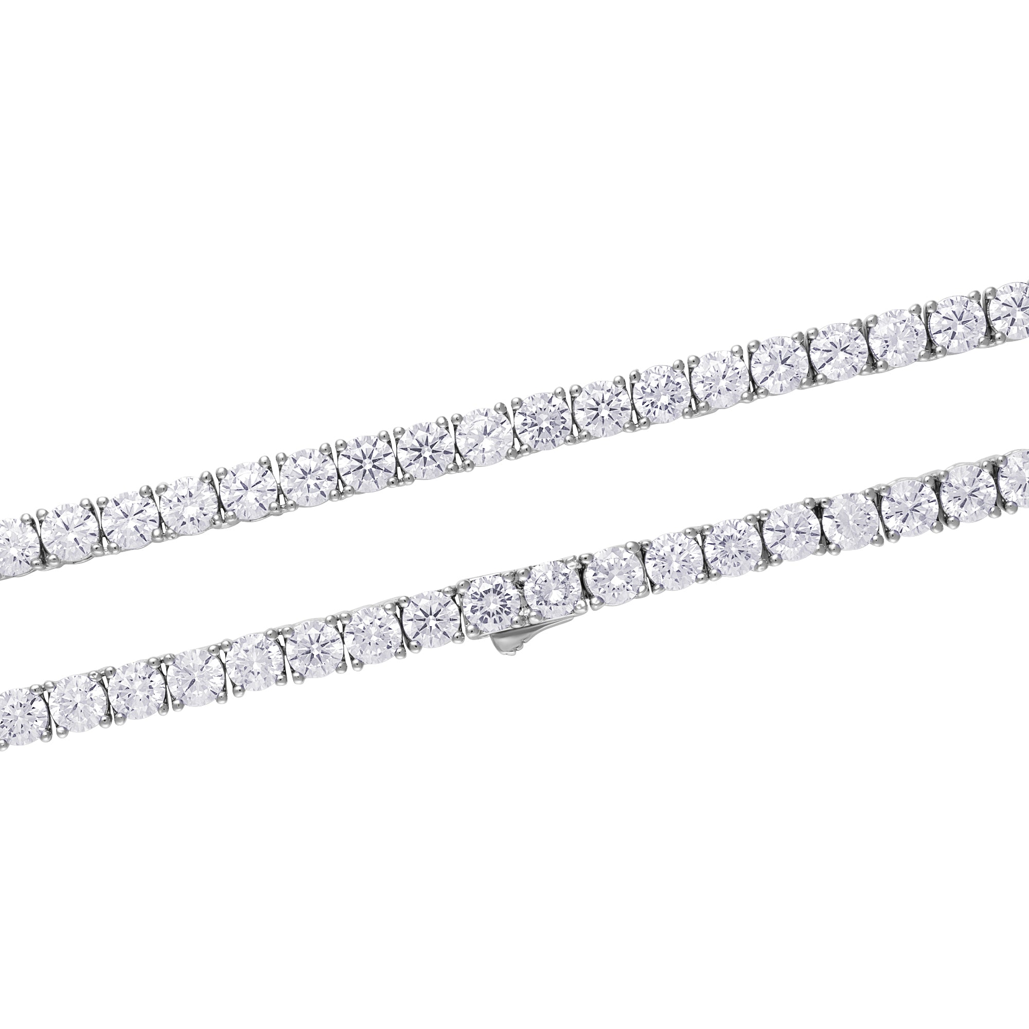 Tennis 4mm Chain White Gold