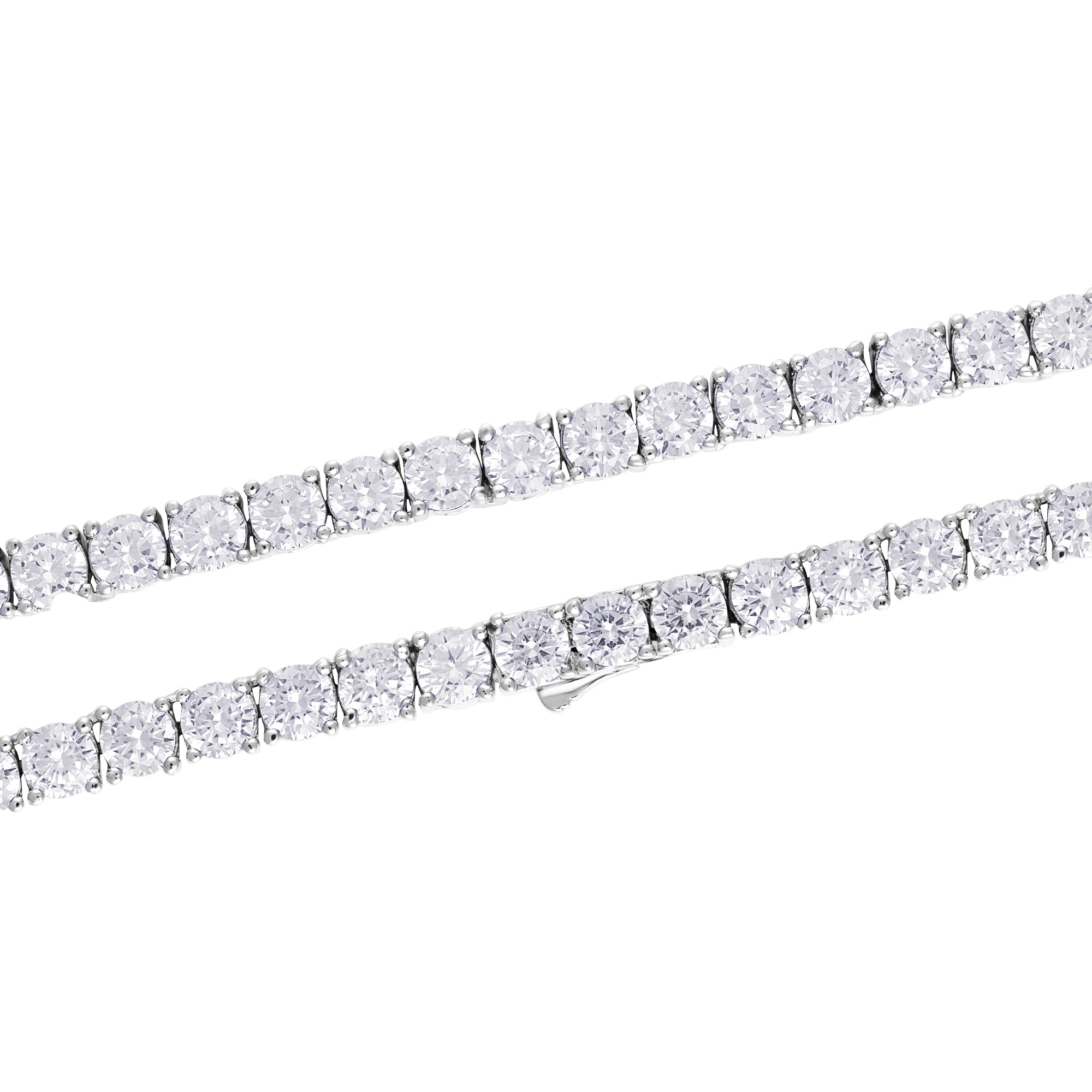 Bracelet Tennis 5 mm Or Blanc