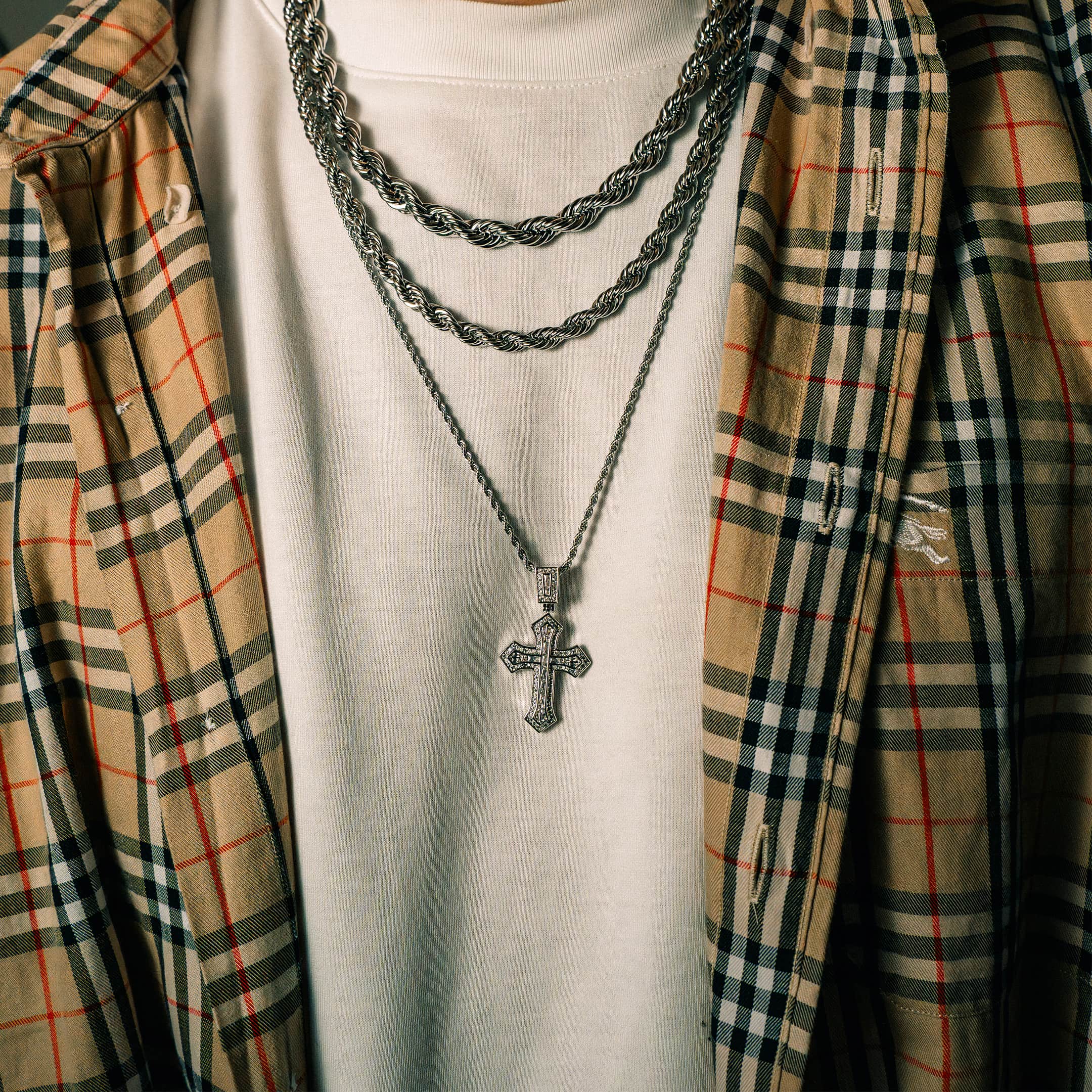 Micro 2Pac Pendant White Gold