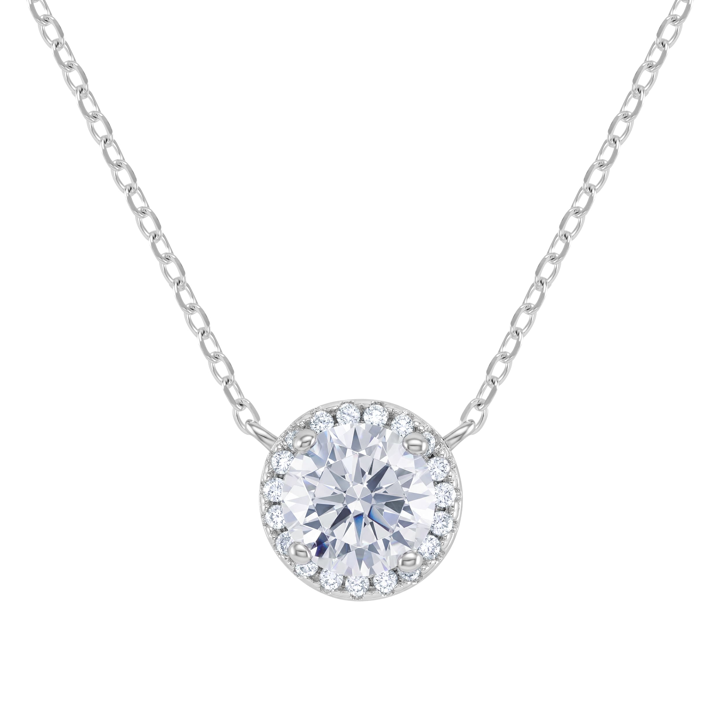 Diamond Halo S925 necklace