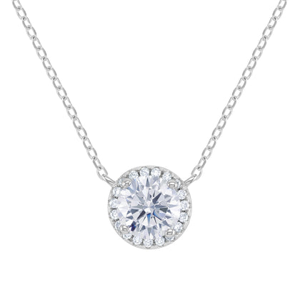 Diamond Halo S925 necklace