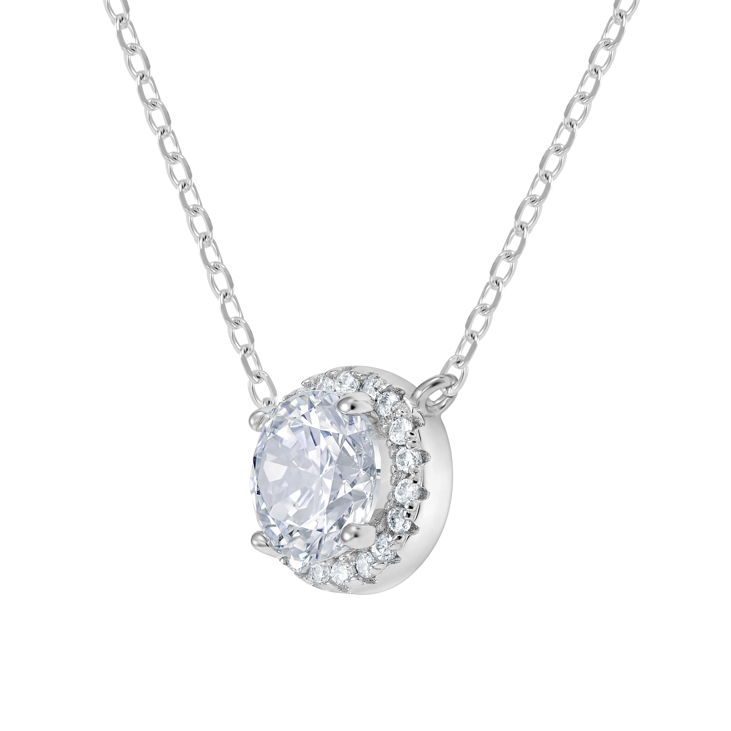 Diamond Halo S925 necklace
