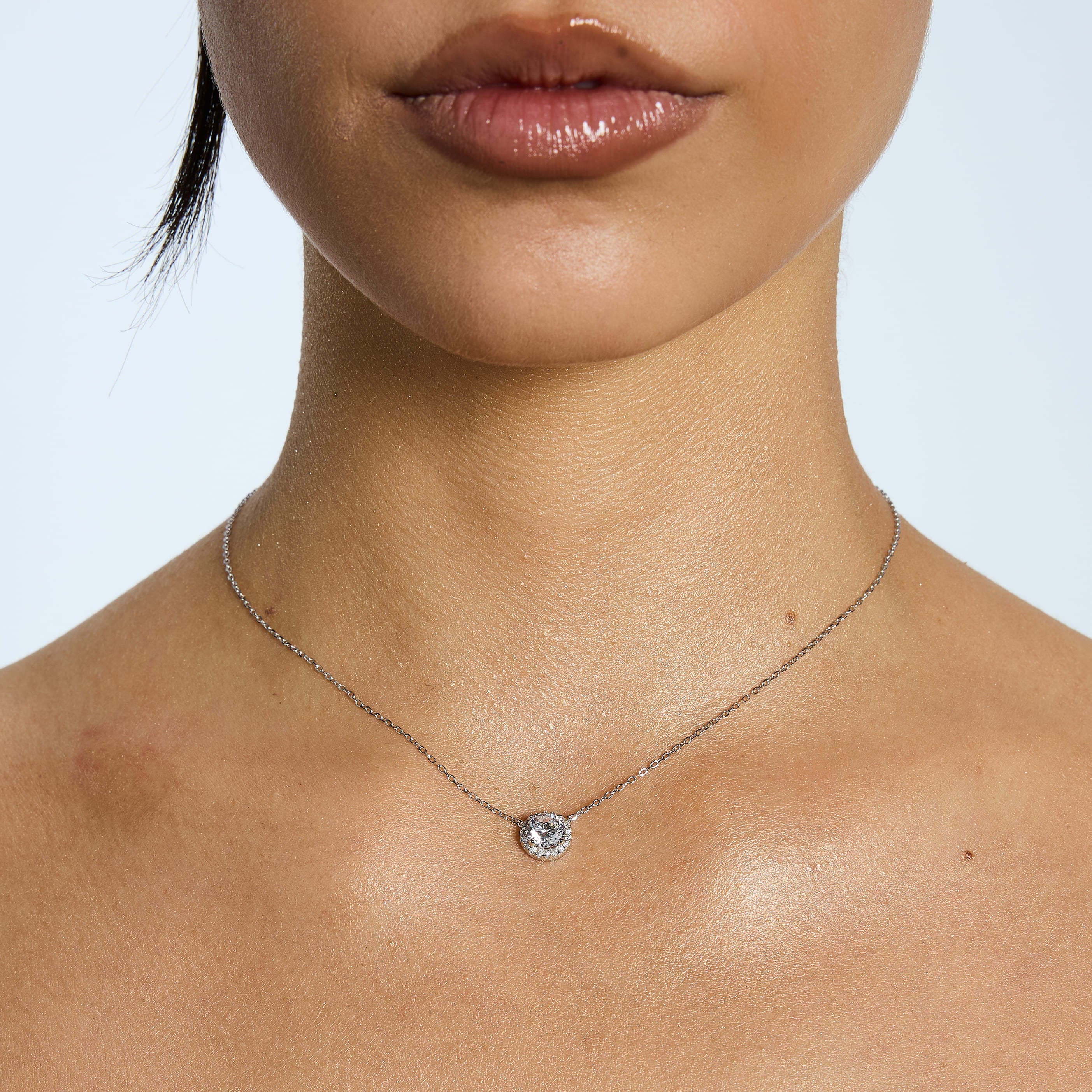 Diamond Halo S925 necklace