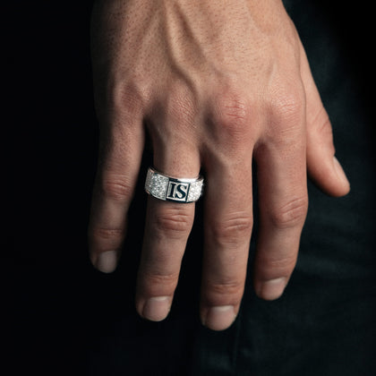 Diamond Band IS Ring Moissanit VVS S925 White Gold