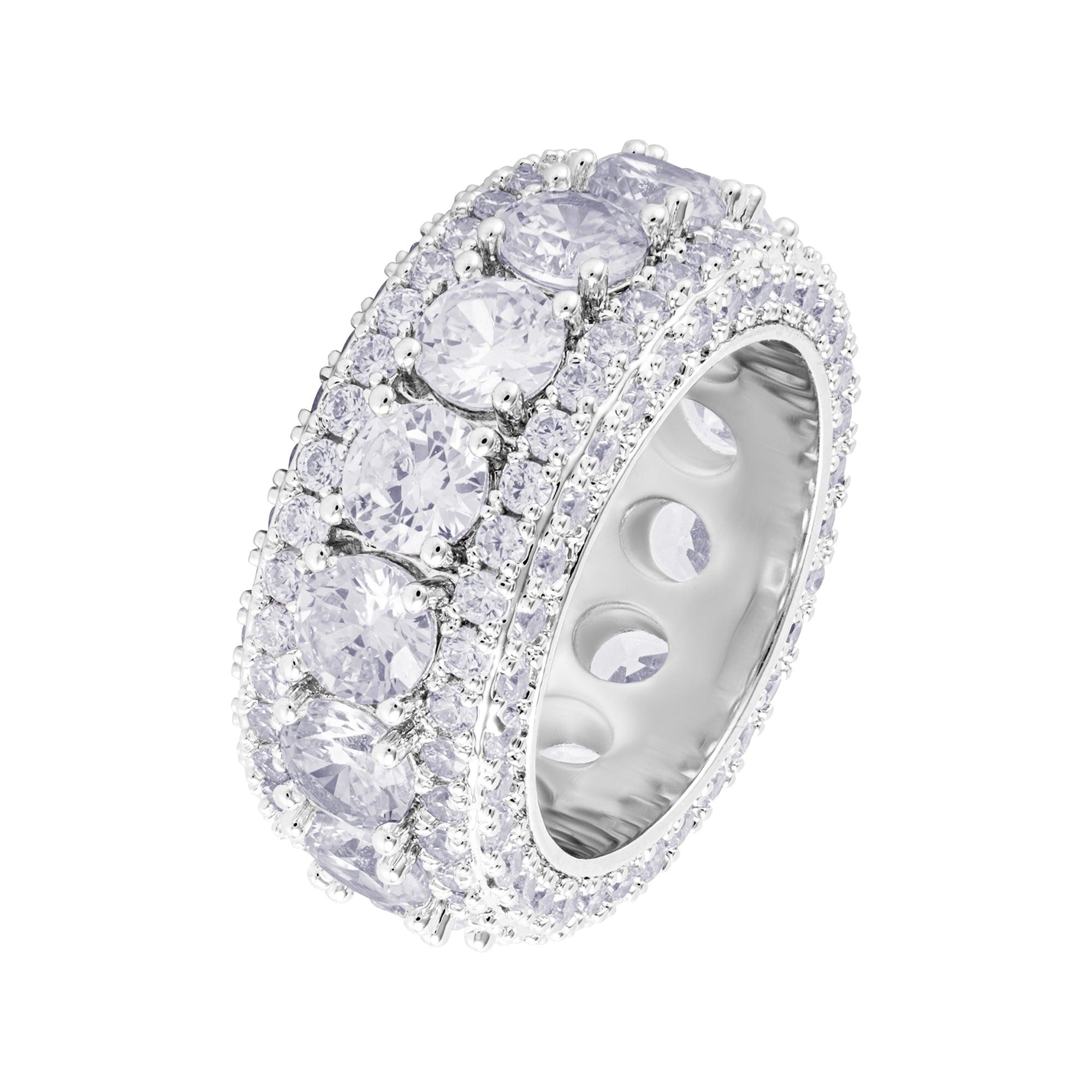 Diamond Band Ring White Gold